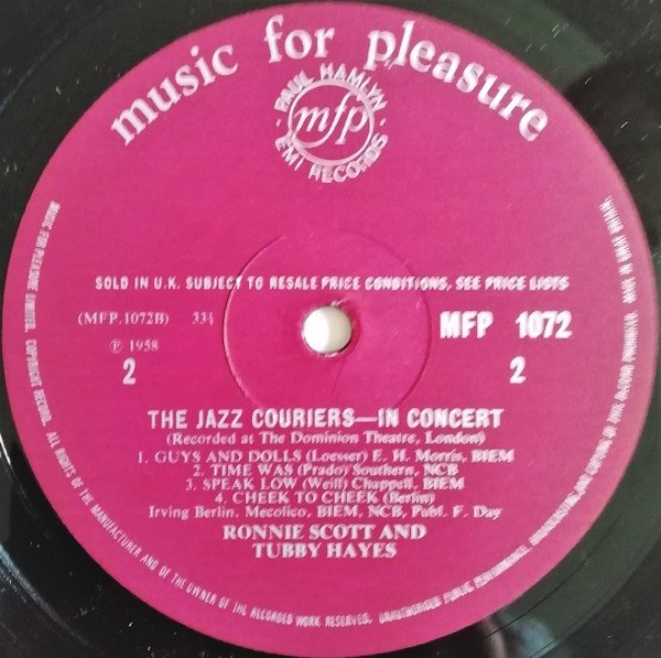 The Jazz Couriers With Ronnie Scott And Tubby Hayes - In Concert (LP)