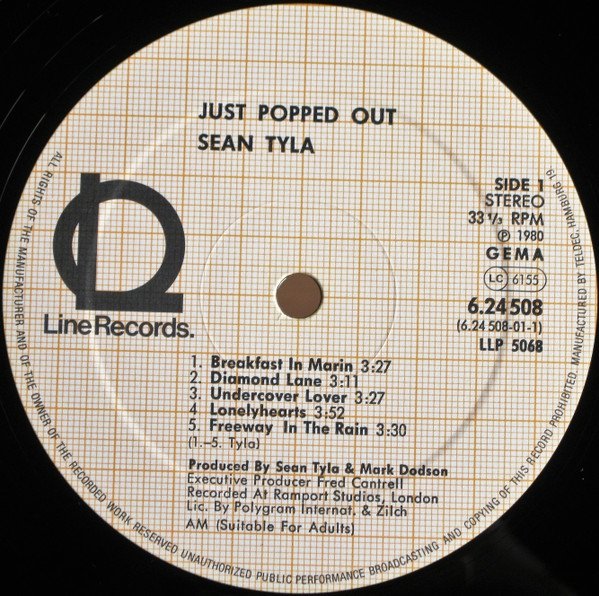 Sean Tyla - Sean Tyla's Just Popped Out (LP)