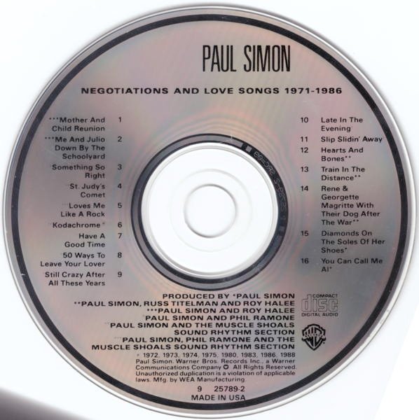 Paul Simon - Negotiations And Love Songs 1971-1986 (CD)