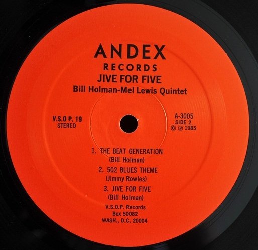 Bill Holman / Mel Lewis Quintet - Jive For Five (LP)