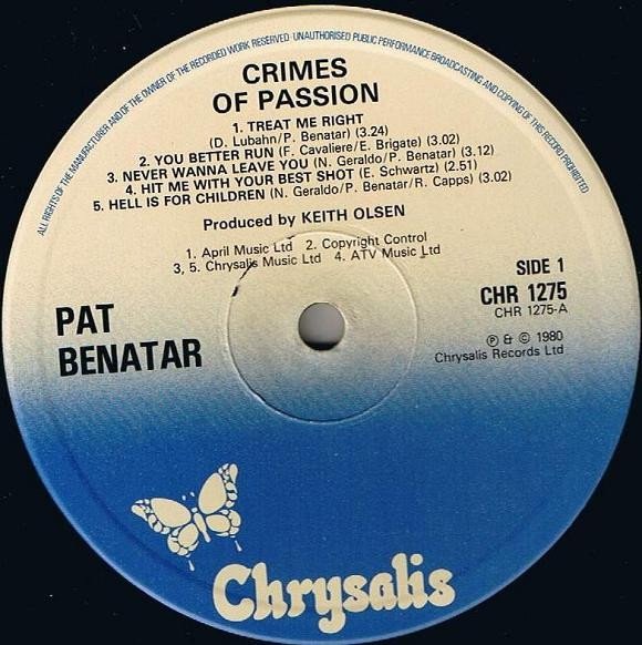 Pat Benatar - Crimes Of Passion (LP)