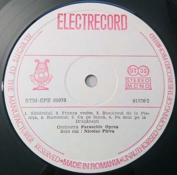Nicolae Pîrvu - Nicolae Pîrvu (LP)