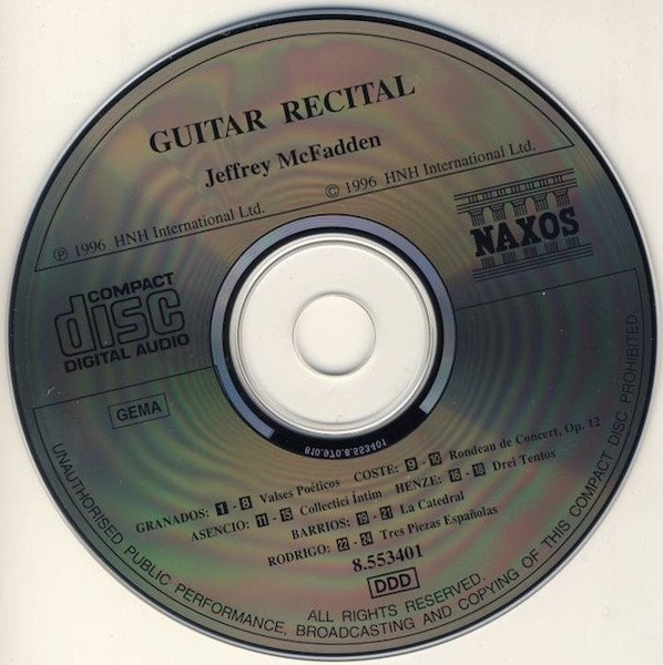 Jeffrey McFadden, Granados • Rodrigo • Ascencio, Barrios • Coste • Henze - Guitar Recital (CD)