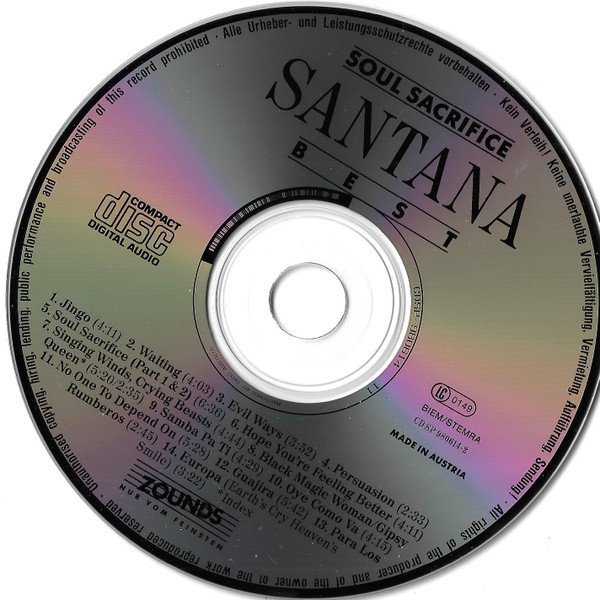 Santana - Soul Sacrifice - Santana Best (CD)