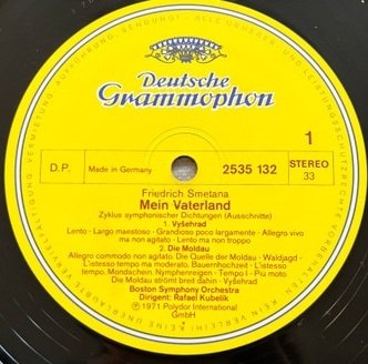 Bedrich Smetana - Boston Symphony Orchestra / Rafael Kubelik - Die Moldau (LP)