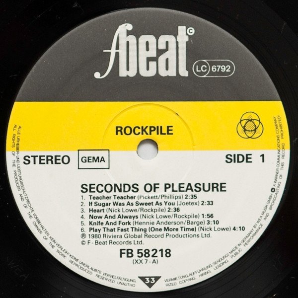 Rockpile - Seconds Of Pleasure (LP)