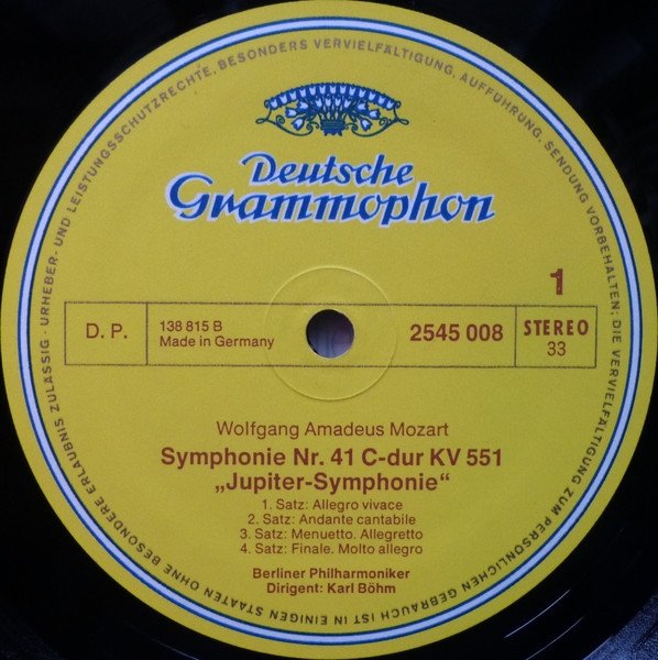 Wolfgang Amadeus Mozart, Berlin Philharmonic / Karl Böhm, Joseph Haydn, London Philharmonic Orchestra / Eugen Jochum - Symphony Nr. 41 In C Major (Jupiter) / Symphony Nr. 94 In G Major (The Surprise) (LP)
