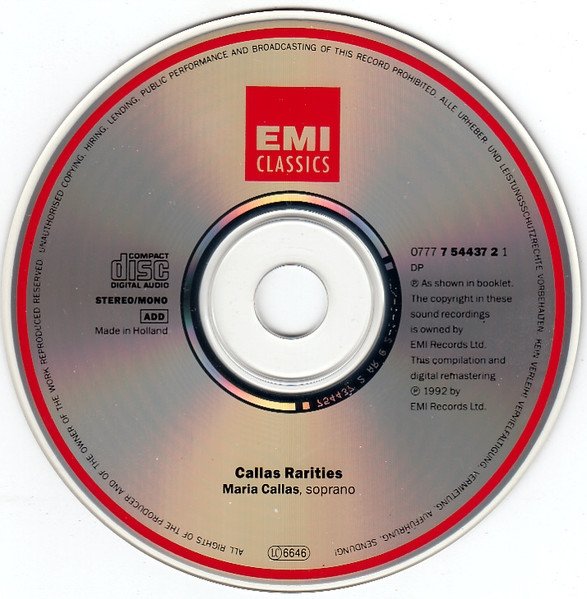 Maria Callas - Rarities (CD)