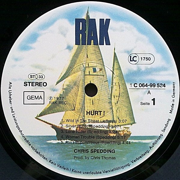 Chris Spedding - Hurt (LP)