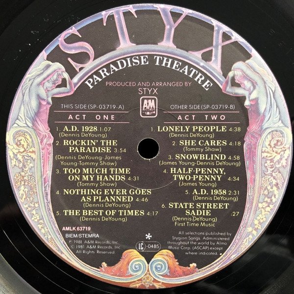 Styx - Paradise Theatre (LP)