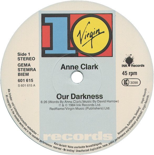Anne Clark - Our Darkness (12'')