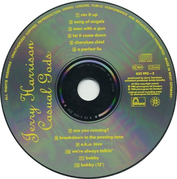 Jerry Harrison - Casual Gods (CD)