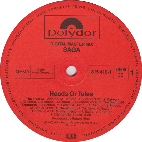 Saga - Heads Or Tales (LP)