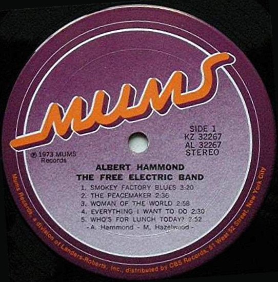 Albert Hammond - The Free Electric Band (LP)