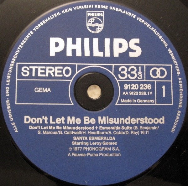 Santa Esmeralda Starring Leroy Gomez - Don't Let Me Be Misunderstood (LP)