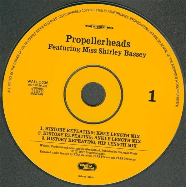 Propellerheads Featuring Miss Shirley Bassey - History Repeating (Maxi-CD)