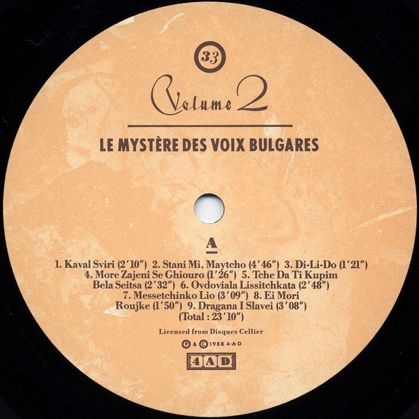 Le Mystère Des Voix Bulgares - Volume 2 (LP)
