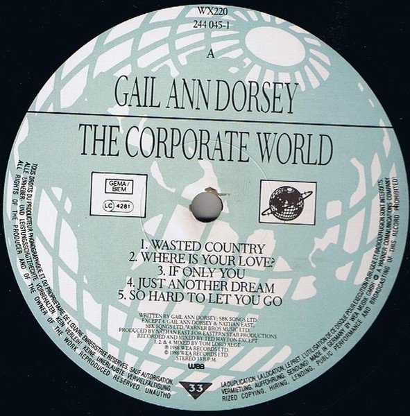 Gail Ann Dorsey - The Corporate World (LP)