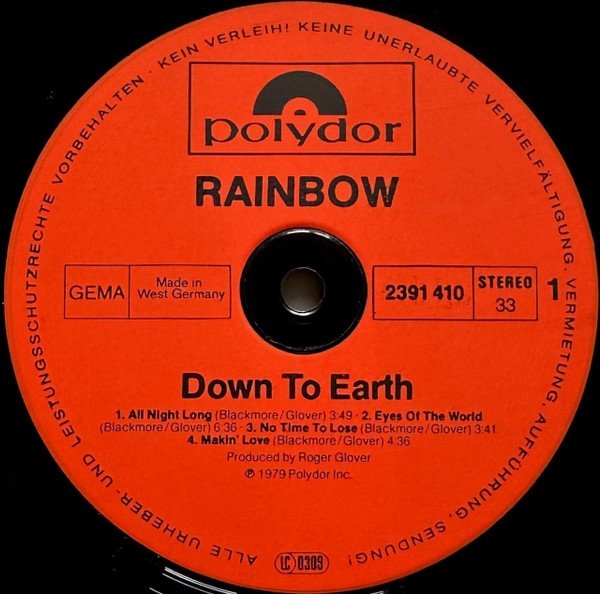 Rainbow - Down To Earth (LP)