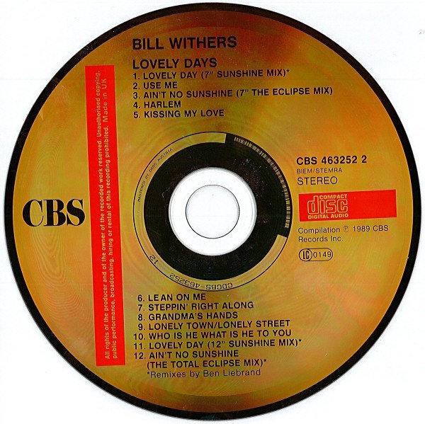 Bill Withers - Lovely Days (CD)