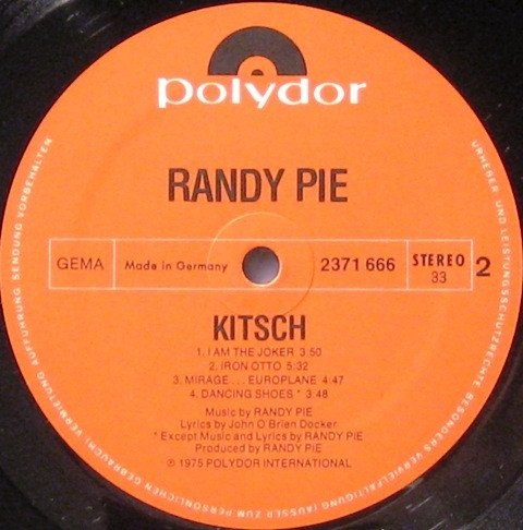 Randy Pie - Kitsch (LP)
