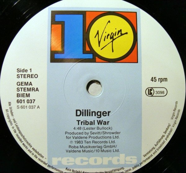 Dillinger - Tribal War / War Dubbing (12'')