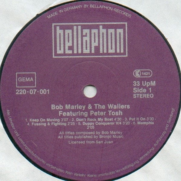 Bob Marley &amp; The Wailers Featuring Peter Tosh - Bob Marley &amp; The Wailers Featuring Peter Tosh (Soul Revolution Part II) (LP)