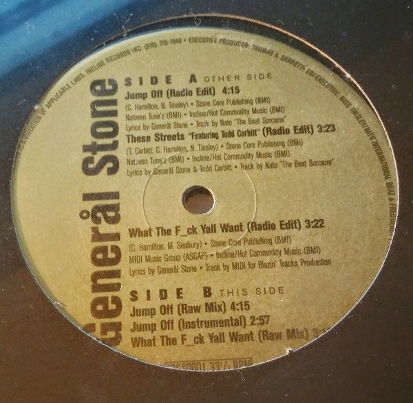 General Stone - Jump Off / These Streets / What The F_ck Yall Want (12'')