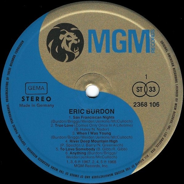 Eric Burdon - Eric Burdon (LP)