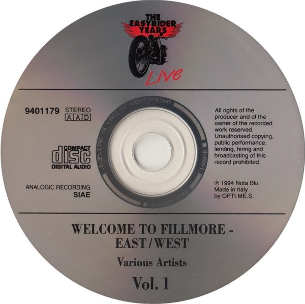 Welcome To The Fillmore (East / West) Volume 1 (CD)