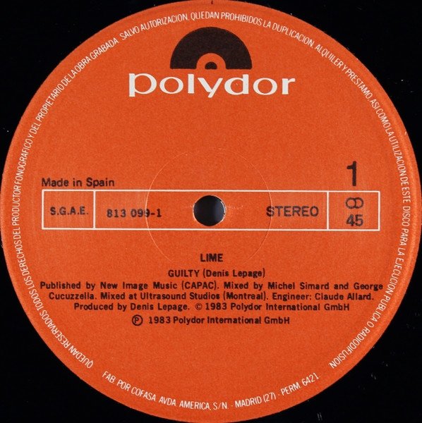 Lime - Guilty = Culpable (12'')