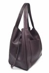 Vera Pelle Italy torebka shopper skóra naturalna bordo burgund