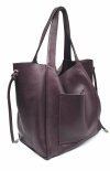 Vera Pelle Italy torebka shopper skóra naturalna bordo burgund
