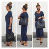 Vera Pelle Italy torebka shopper skóra naturalna czarny