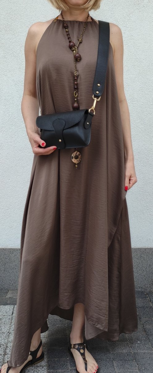 Listonoszka torebka skóra naturalna czarna