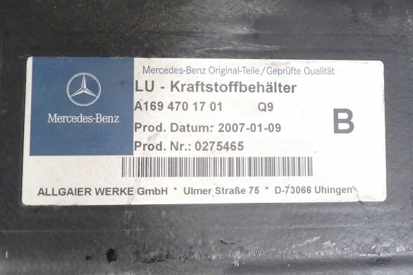 _Zbiornik paliwa Mercedes A-Klasa W169 2007 1.5i 266920 Hatchback 5-drzwi 