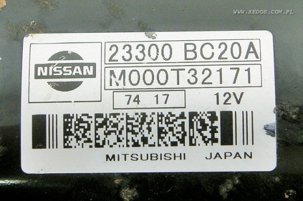ROZRUSZNIK NISSAN NOTE E11 07 1.6 16V 23300BC20A
