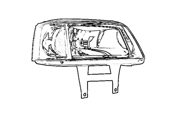 Reflektor prawy VW Transporter T5 2003-2009