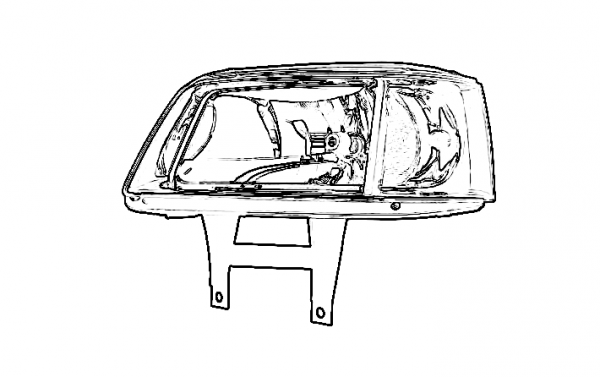 Reflektor lewy VW Transporter T5 2003-2009