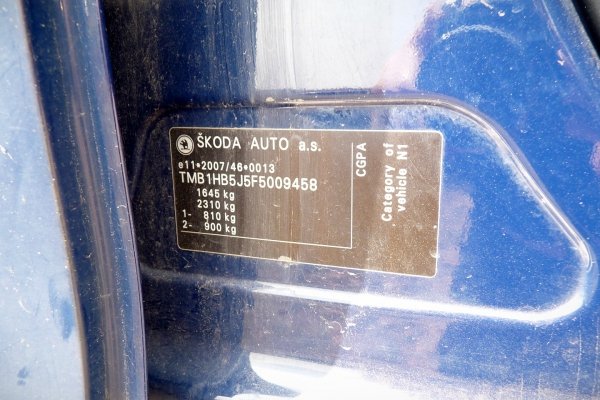 Drzwi tył prawe Skoda Praktik 5J Lift 2014 (2010-2015) (kod lakieru: LF5A)