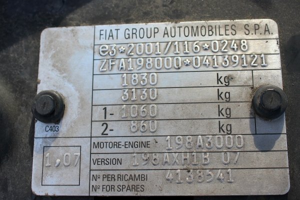 Fiat Bravo II 2008 1.6JTD 198A3000 Hatchback 5-drzwi [B]