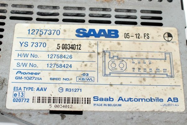Wzmacniacz radia Saab 9-3 YS3F 2005