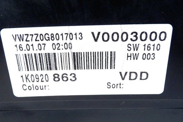 Licznik zegary VW Golf V 1K 2007  Hatchback 5-drzwi