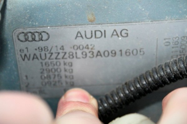 Audi A3 8L 2003 1.6i BFQ Hatchback 5-drzwi [A]