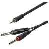 Roxtone RAYC130L3 kabel audio mini jack- 2x jack 3m