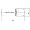 Roxtone RMJ3FPP-45-NN Gniazdo Jack 3.5mm na kabel