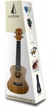 Arrow MH10 ukulele koncertowe sapele Set