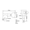Kera Audio GM-02-6R-B Klucze gitary elektrycznej
