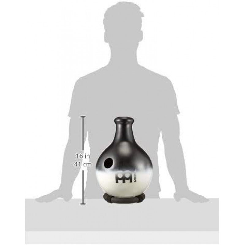 Tamburo Ibo Meinl Percussion In Fibra Di Vetro - Modello Liquid Con Camera D'acqua, Colore Bianco/Nero - Foto 8