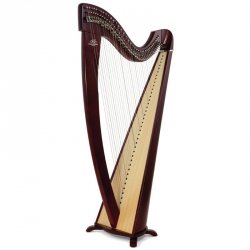 Camac Korrigan harfa celtycka wykończenie Mahoń